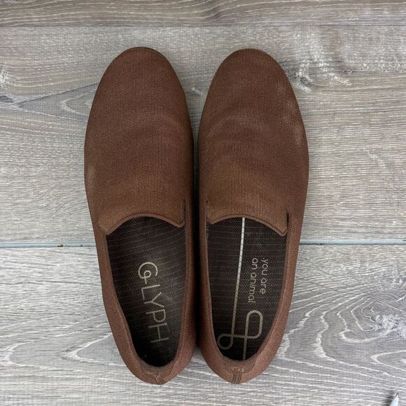 Glyph Brown Digital Knit Men's Sz 13 Slip-On Comfort Minimalist Loafer Shoes - Picture 5 of 10